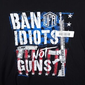 I Love My Freedom T Shirt Mens 2X Black Ban Idiots Not Guns Patriotic 2nd Amend